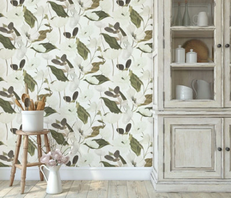 Image of Erismann Wallpaper Fairy Blossom Ecru