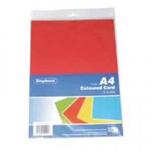 Image of Stephens Assorted Coloured Card Pack of 80 RS242451