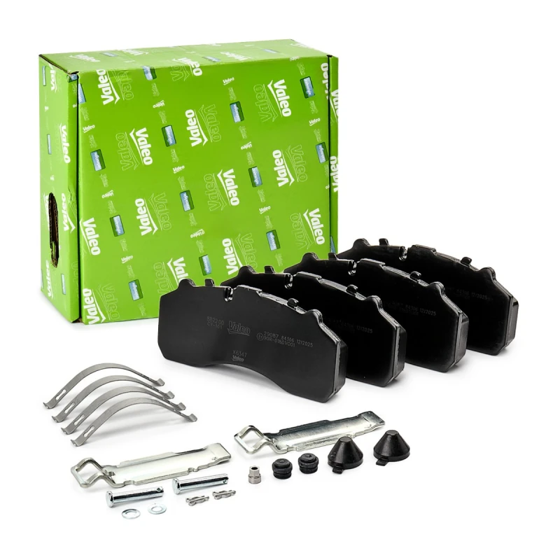 Image of VALEO 882200 Brake pad set Rear Axle, excl. wear warning contact, OPTIPACK, without bolts/screws Brake Pad Set,disc brake (402)