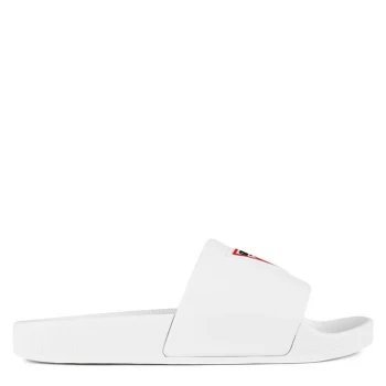 image of Guess Womens Triangle Logo Sliders - White