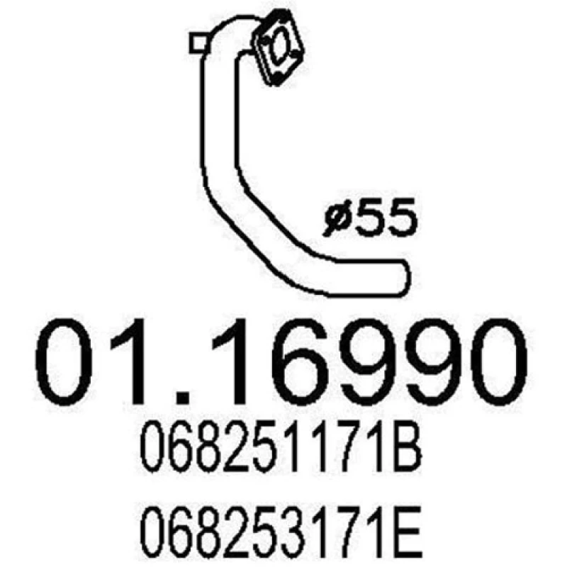 Image of MTS 01.16990 Exhaust Pipe Front, Length: 720mm Exhaust Pipe (17)