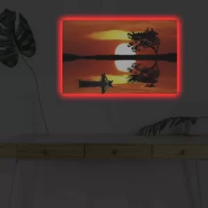 Image of 4570DHDACT-108 Multicolor Decorative LED Lighted Canvas Painting