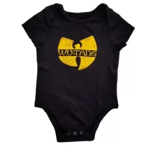 Image of Wu-Tang Clan - Logo Kids 3-6 Months Baby Grow - Black