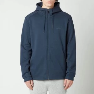 Image of Hugo Boss Athleisure Saggy 1 Zip Through Hoodie Navy Size L Men
