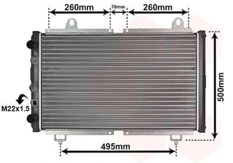 Image of VAN WEZEL Engine radiator VAN WEZEL 40002319