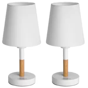 Image of Table Lamp 2Pcs White 32cm
