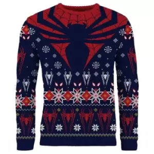 image of Spiderman Christmas Jumper (Size L)