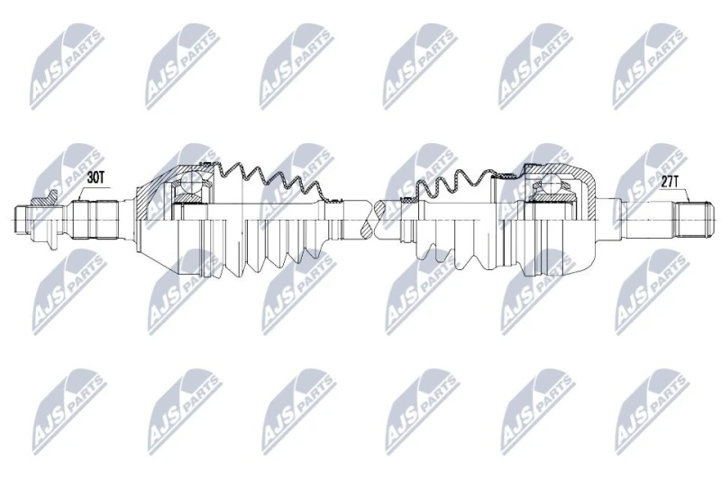 Image of NTY NPW-PL-148 Drive shaft Manual Transmission, Front Axle Right Drive Shaft (13)