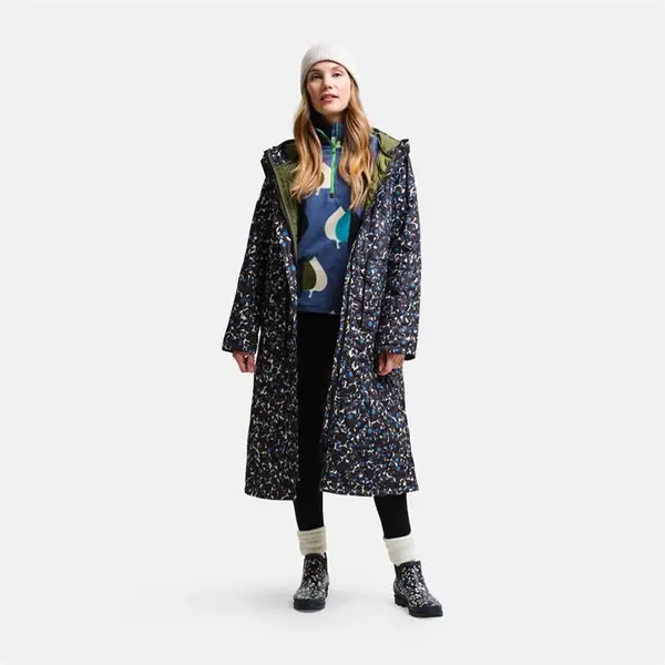Image of Regatta Orla Kiely Longer Quilted Jacket - Berry Bubble Blue 14