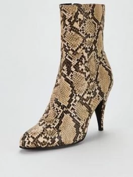 image of Tommy Hilfiger Snake Print Boots - Sand, Size 6, Women