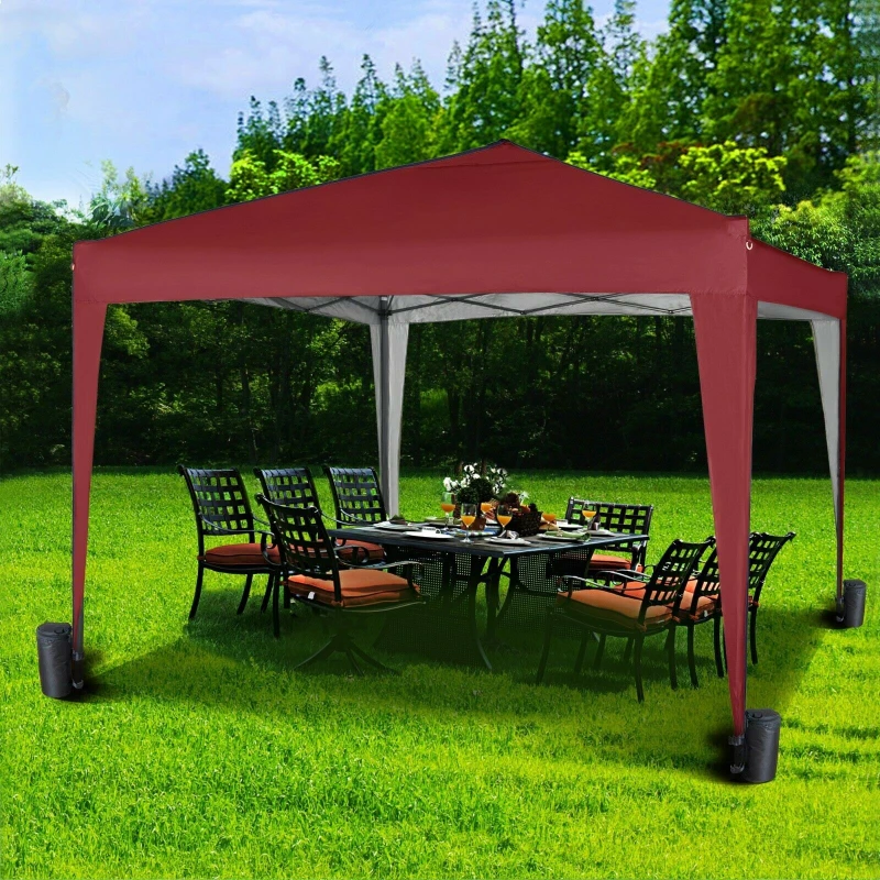 Image of MCC DIRECT Mcc Direct - Mcc 3x3m Pop-up Gazebo Waterproof Outdoor Garden Marquee Canopy ns red GZ1017