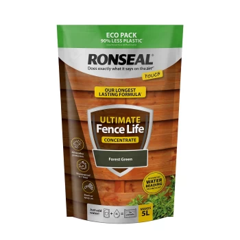 image of Ronseal Ultimate Fence Life Concentrate Paint Forest Green - 950ml