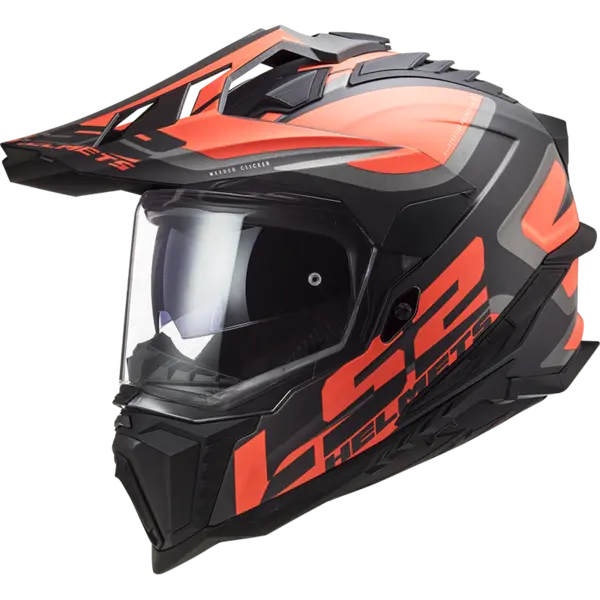 Image of LS2 MX701 Explorer Alter Matt Black Fluo Orange 06 Adventure Helmet Size 2XL
