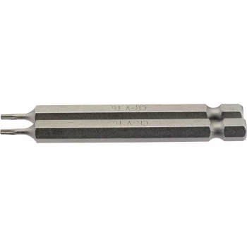 image of Draper Torx Screwdriver Bits T6 75mm Pack of 2