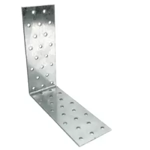 image of Moderix Heavy Duty Zinc Plated Reinforced Corner Angle Bracket - Size 160 x 160