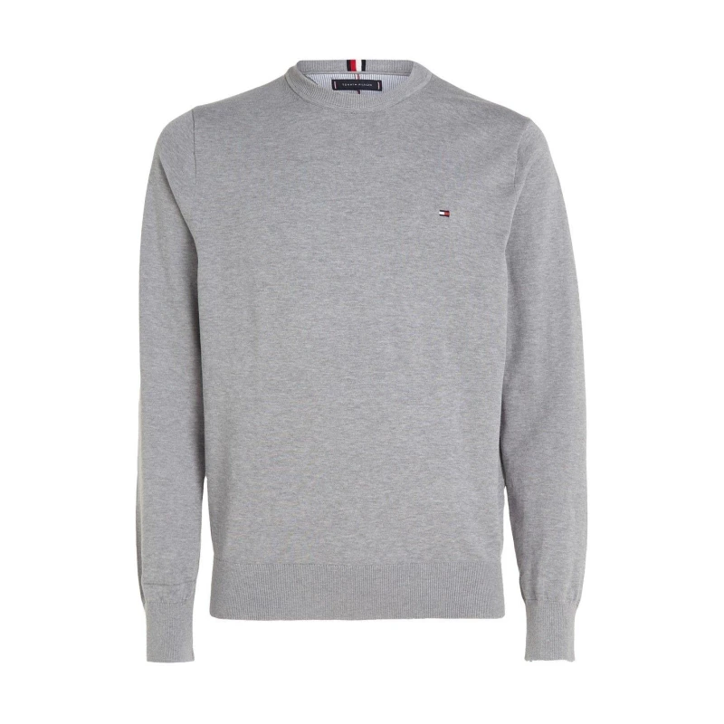 Image of Tommy Hilfiger Crew Neck Jumper Medium Grey P91 male S