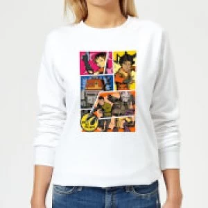 Image of Star Wars Rebels Comic Strip Womens Sweatshirt - White - 3XL