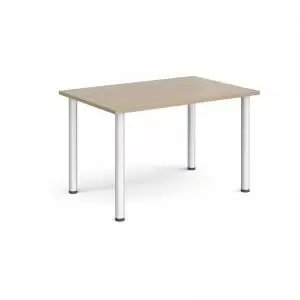 image of Rectangular silver radial leg meeting table 1200mm x 800mm - barcelona