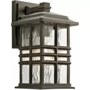 Image of Loops - Outdoor IP44 1 Bulb Wall Light Lantern Olde Bronze LED E27 40W d01626