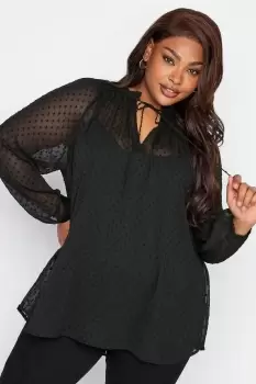 Image of Tie Neck Blouse