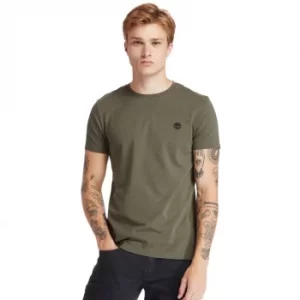 Timberland Dunstan River Crew Tee For Men In Dark Green Dark Green, Size XL