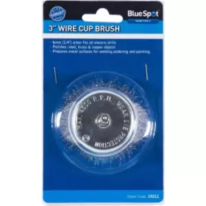 image of BlueSpot 19211 75mm (3") Wire Cup Brush