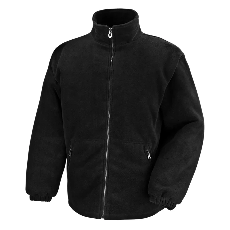 Image of Result Result Men Core Polartherm Fleece Jacket in Black Size: Small Black S Male 5055747662399