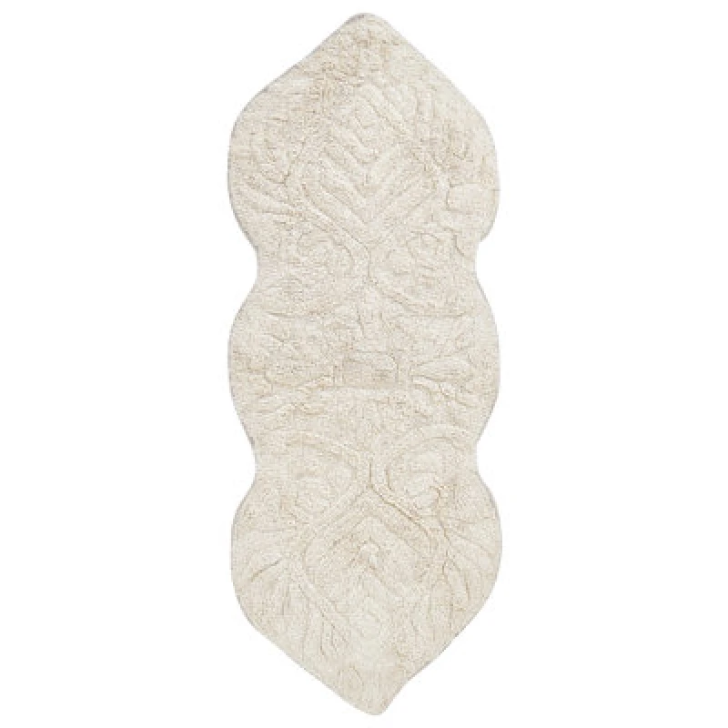 Image of Beliani Cotton Bath Mat 150 X 60 Cm Beige Canbar