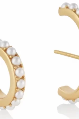 Image of Olivia Burton Gold Pearl Ear Cuff Set Earrings OBJCOE153