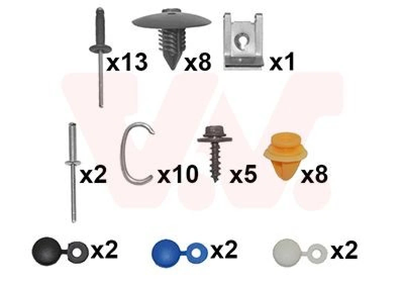 Image of VAN WEZEL Mounting Kit, bumper VAN WEZEL 4386794