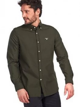 Image of Barbour Oxford Tailored Shirt, Green, Size 3XL, Men