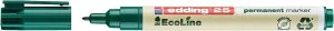 Image of edding 25 EcoLine Permanent Bullet Tip Marker Green PK10
