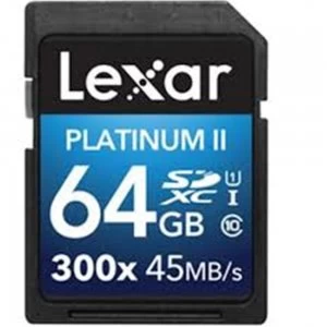 image of Lexar 64GB SDXC 300X 45MBs Class 10