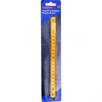 Image of SupaTool Plastic Folding Rule 1m