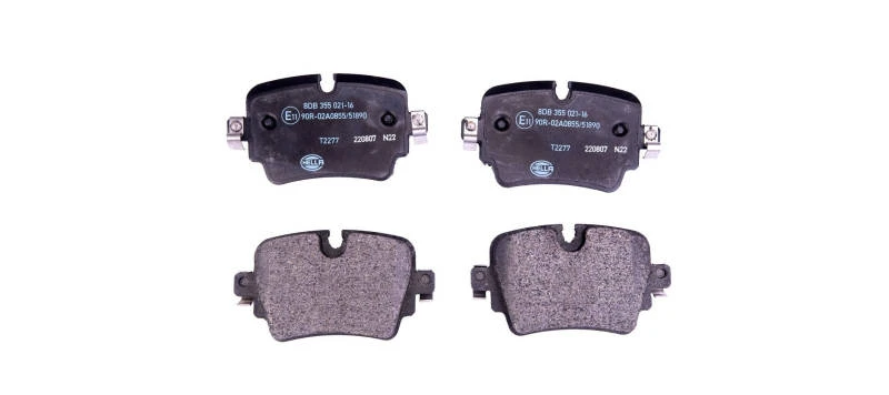 Image of HELLA 8DB 355 021-161 Brake pad set prepared for wear warning indicator Brake Pad Set,disc brake (402)