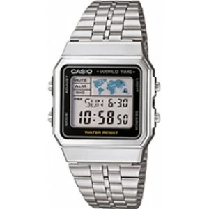 image of Casio A500WEA-1EF Silver Grey Unisex Digital Watch