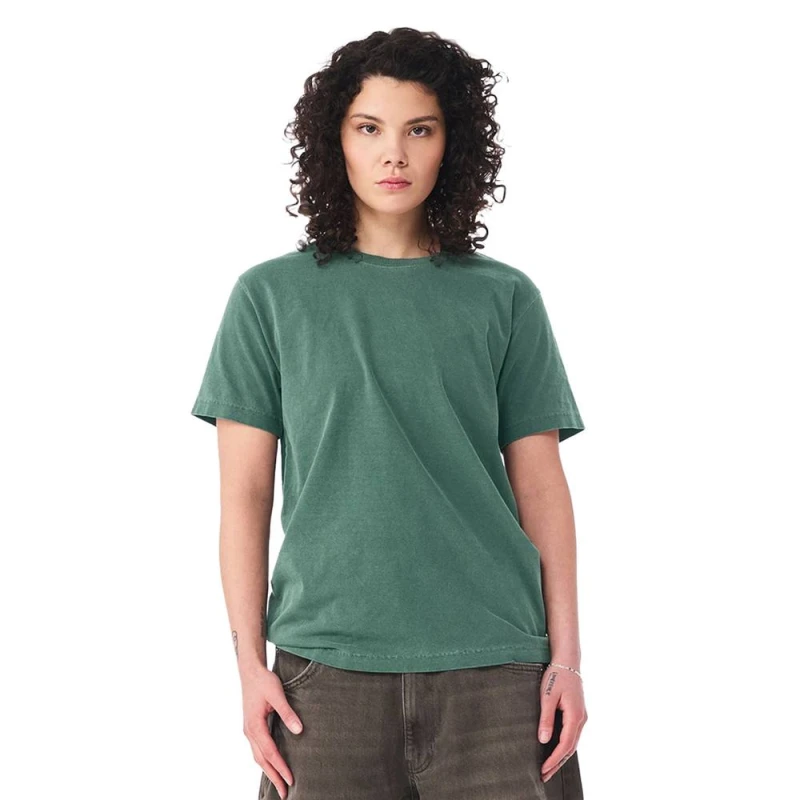 Image of Bella + Canvas Mens Washed Canvas Heavyweight T-Shirt in Dark Green Size: Large Dark Green Male L