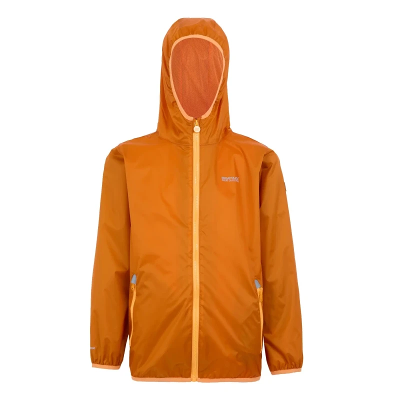 Image of Children's foldable waterproof jacket Regatta Lever II Orange Unisex 7/8 ans
