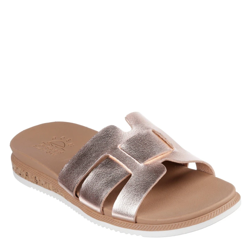 Image of Skechers Desert Kiss Low Flat Sandals Womens Rose Gold female 5 (38)