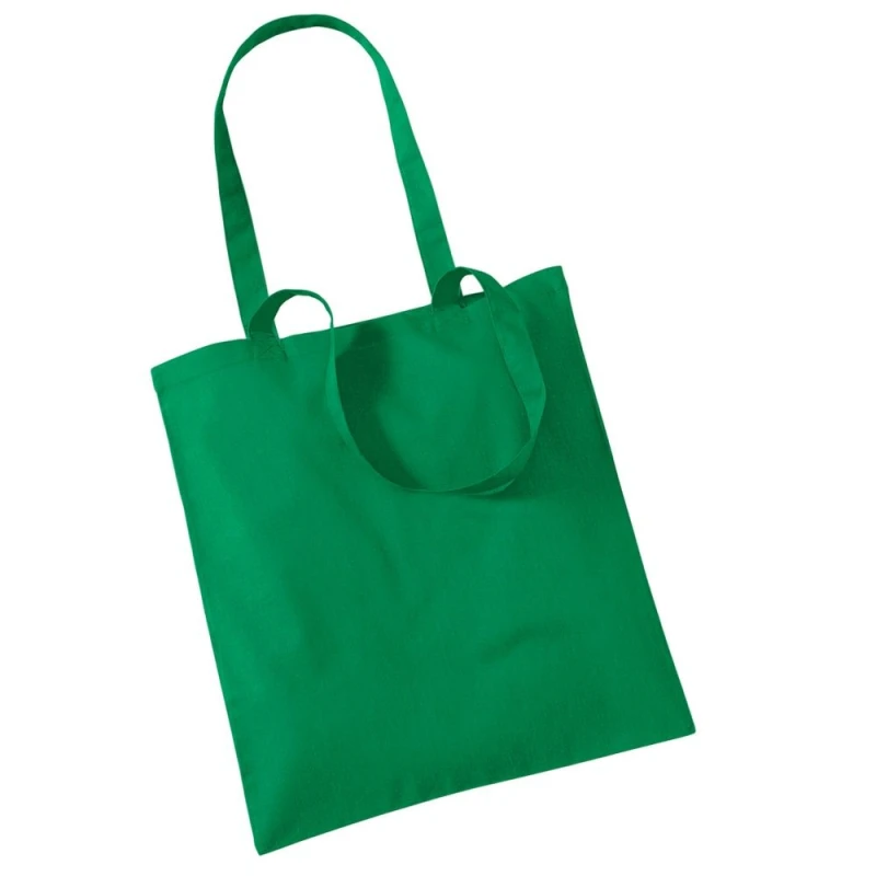 Image of Westford Mill Womens Bag For Life Long Handle Tote Bag in Dark Green Dark Green Female One Size