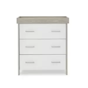 image of OBaby Nika Changing Unit Grey Wash and White