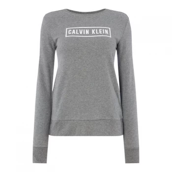 Image of Calvin Klein Performance Logo Crew Sweatshirt - GREY HEATHER