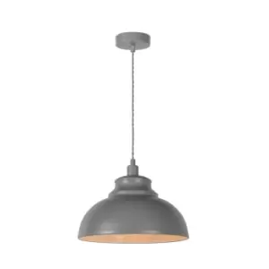 image of Isla Modern Pendant Light - Ø29cm - 1xE14 - Grey