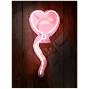 image of Gingersnap Lumosnap Balloon Heart Neon Wall Light