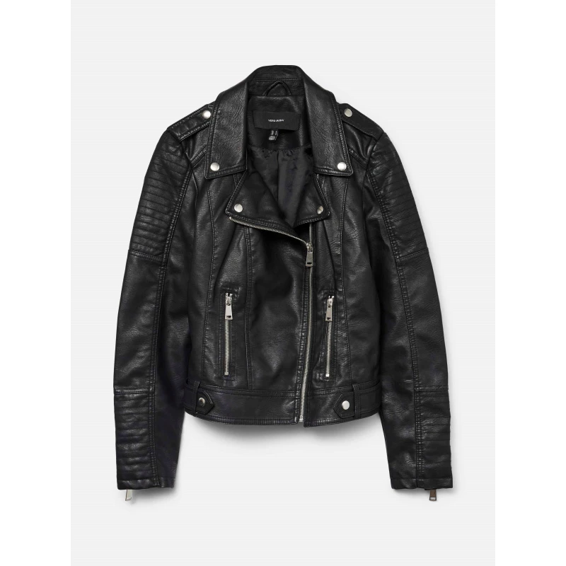 Image of Vero Moda VM Coated Jacket Ld62 Black female 8 (XS)