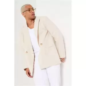 image of I Saw It First Double Breasted Oversized Premium Blazer - Brown