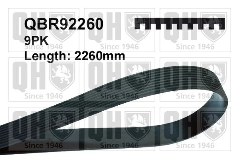 Image of QUINTON HAZELL Serpentine belt QUINTON HAZELL QBR92260