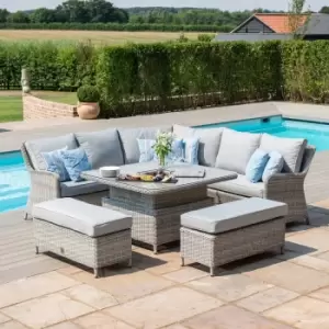 Image of Maze Rattan Oxford Royal Corner Dining Set - Grey