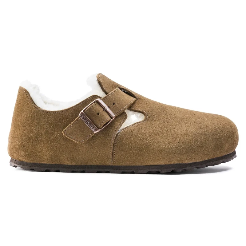 Image of Birkenstock Suede clogs Birkenstock London Marron Unisex 38 Etroit