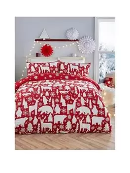 image of Fusion Arctic Animals Christmas Duvet Cover Set